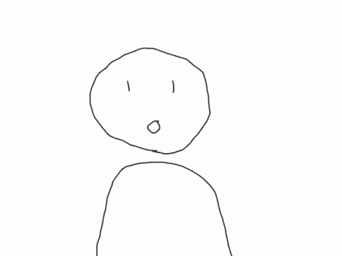 A Black And White Drawing Of A Person 'S Face With Their Mouth Open GIF