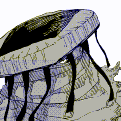 A Black And White Drawing Of A Person 'S Head GIF