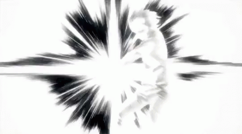 A Black And White Drawing Of A Person With A Light Coming Out Of Their Chest GIF