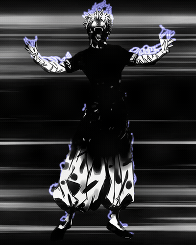 A Black And White Drawing Of A Person With Their Arms Out GIF