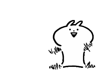 A Black And White Drawing Of A Rabbit With A Triangle In Its Mouth . Sticker