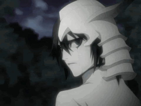 A Black And White Drawing Of A Samurai Wearing A Helmet . GIF