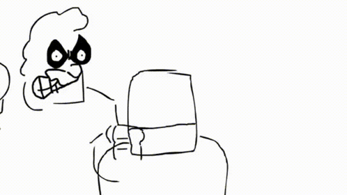 A Black And White Drawing Of A Superhero Wearing A Mask . GIF