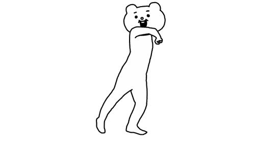 A Black And White Drawing Of A Teddy Bear Standing On Its Hind Legs . Sticker