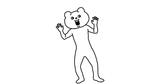 A Black And White Drawing Of A Teddy Bear With A Surprised Face . Sticker