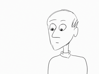 A Black And White Drawing Of A Toilet With A Bowl Of Food In It GIF