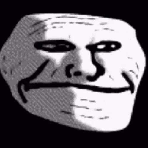 Black And White Troll Face Drawing GIF