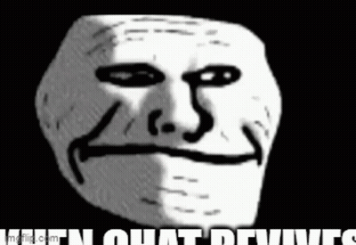 A Black And White Drawing Of A Troll Face With The Words `` I 'M Not Driving '' Below It . GIF