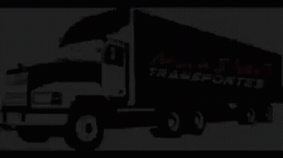 A Black And White Drawing Of A Truck That Says Maximo Transportes On It GIF