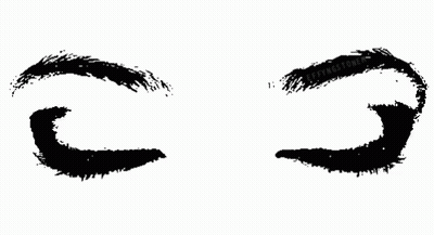 A Black And White Drawing Of A Woman 'S Eyes With A Caption That Says ' Fiftyngs.tone ' GIF