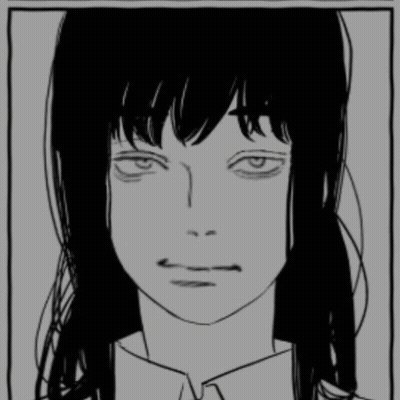 A Black And White Drawing Of A Woman 'S Face With A Serious Look On Her Face . GIF