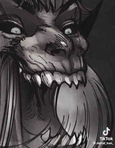 A Black And White Drawing Of A Woman 'S Face With A Tik Tok Watermark GIF