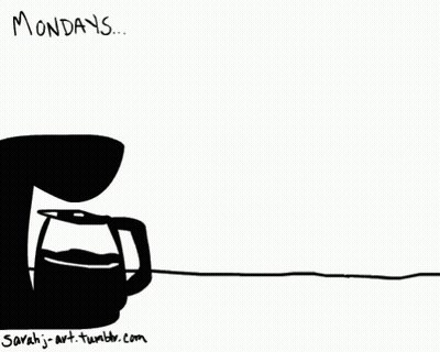 A Black And White Drawing Of A Woman Screaming On A Phone With The Words Mondays Written Below Her GIF