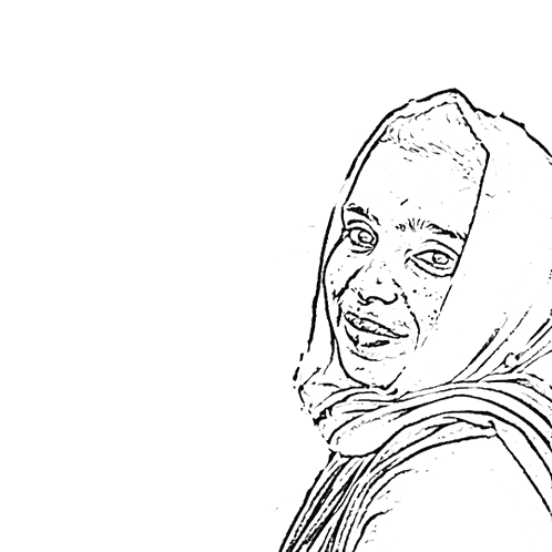 A Black And White Drawing Of A Woman With The Words Happy Birthday My Love Above Her Sticker