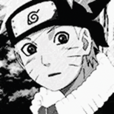 A Black And White Drawing Of A Young Boy Wearing A Headband And A Scarf . GIF