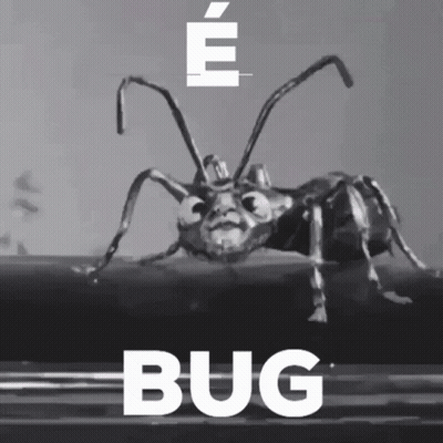 A Black And White Drawing Of An Ant With The Word Bug Written Below It GIF