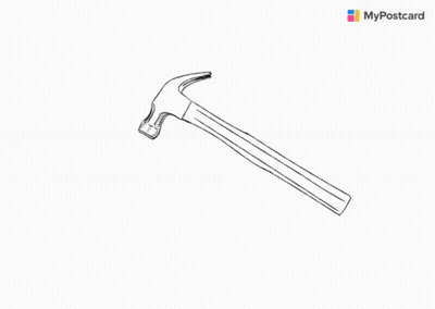 A Black And White Drawing Of Tools With The Words Happy Father 'S Day At The Bottom GIF