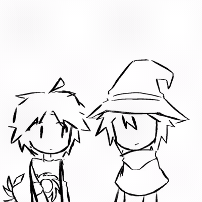 A Black And White Drawing Of Two Cartoon Characters With The Words I Want A Kiss GIF