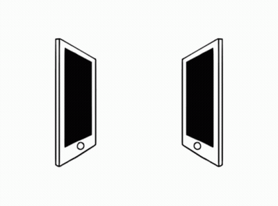 A Black And White Drawing Of Two Hands Shaking Hands Coming Out Of A Cell Phone . GIF