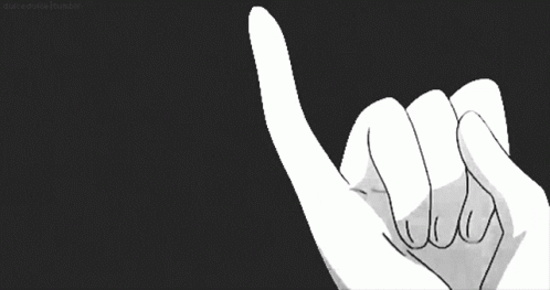 A Black And White Drawing Of Two People Making A Promise With Their Fingers GIF