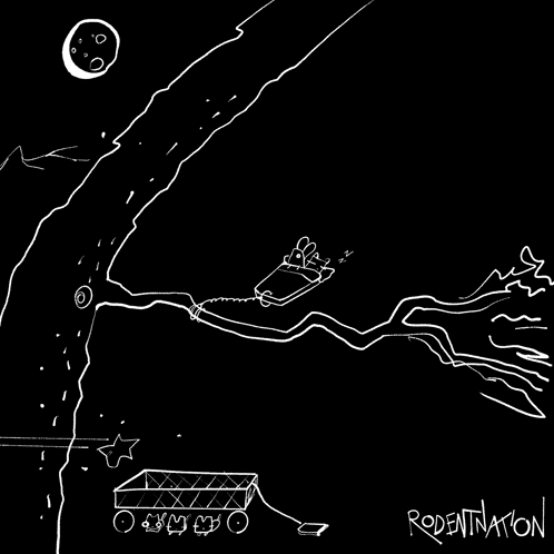 A Black And White Drawing With The Word Rodentnation On The Bottom Right GIF