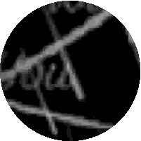 A Black And White Image Of A Circle With A Few White Lines On It . Sticker