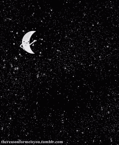 A Black And White Image Of A Crescent Moon With The Words I Love You To The Moon And Back . GIF
