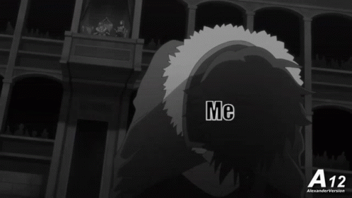 A Black And White Image Of A Girl With The Word Anime Written On It GIF