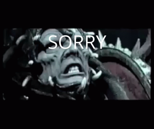 A Black And White Image Of A Monster With The Word Denied In White Letters GIF