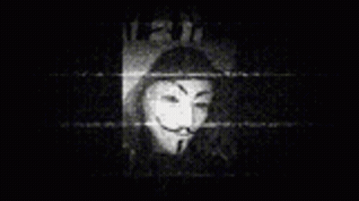 A Black And White Image Of A Person Wearing A Mask GIF