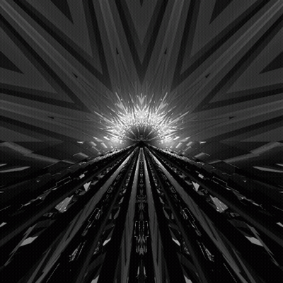 A Black And White Image Of A Star With Arrows Pointing Towards It GIF
