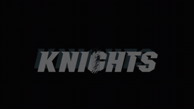 A Black And White Image With The Word Knights On It GIF