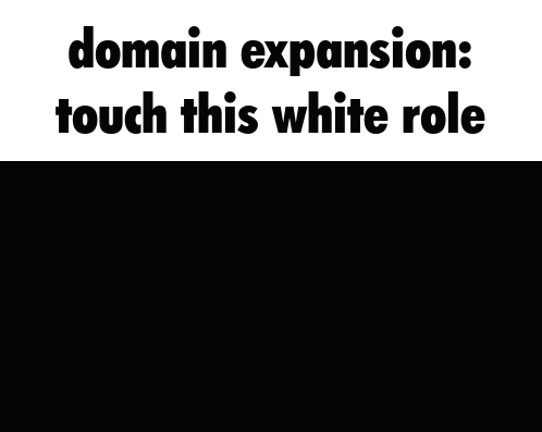 A Black And White Image With The Words Domain Expansion Touch This White Role On The Bottom GIF
