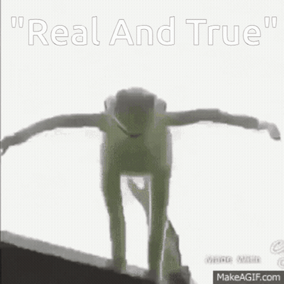 A Black And White Image With The Words " Real And True " GIF
