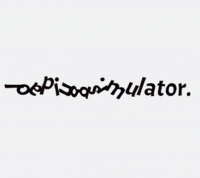 A Black And White Logo For A Company Called Oepisoquin Simulator GIF