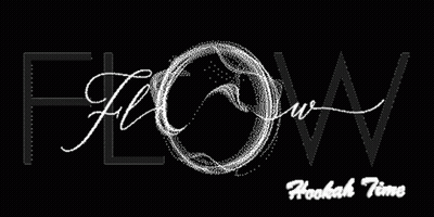 A Black And White Logo For Hookah Time With A Circle GIF