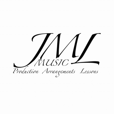 A Black And White Logo For Jm Music Production Arrangements And Lessons GIF