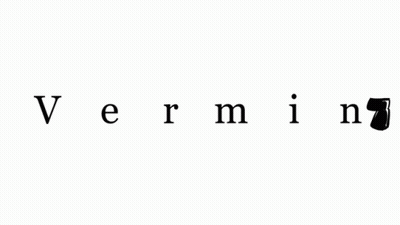 A Black And White Logo That Says Vezmin On It GIF