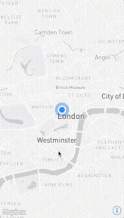 A Black And White Map Of London With A Circle In The Middle GIF