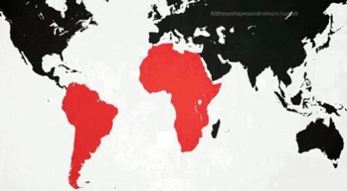 A Black And White Map Of The World With The Words Alltheseshapesandcolours Tumblr At The Bottom GIF