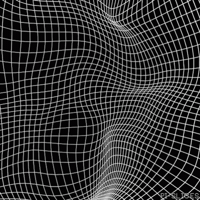 A Black And White Optical Illusion Of A Grid On A Black Background GIF