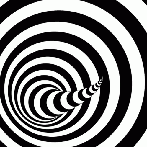 A Black And White Optical Illusion That Looks Like A Wormhole GIF