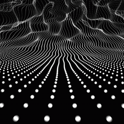 A Black And White Optical Illusion With White Dots On It GIF