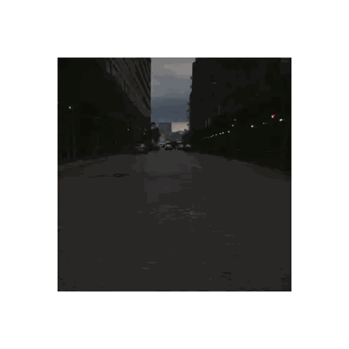 A Black And White Photo Of A Brick Street With A Circle In The Middle Sticker