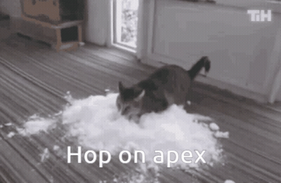 A Black And White Photo Of A Cat Playing In A Pile Of Snow . GIF