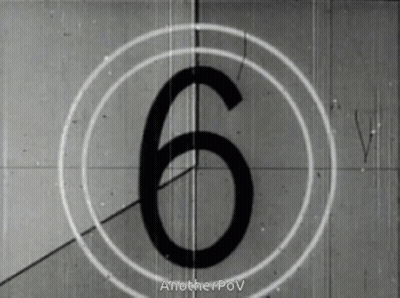 A Black And White Photo Of A Countdown With The Number 6 GIF