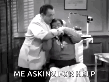 A Black And White Photo Of A Dentist And A Patient In A Hospital Bed . GIF