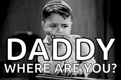 A Black And White Photo Of A Little Boy Sitting At A Piano With The Words `` Daddy Where Are You ? '' GIF