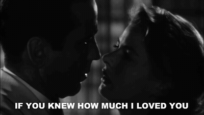 A Black And White Photo Of A Man And Woman With The Words If You Knew How Much I Loved You Below Them GIF