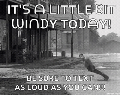 A Black And White Photo Of A Man Doing Push Ups With The Caption " It 'S A Little Bit Windy Today ! GIF